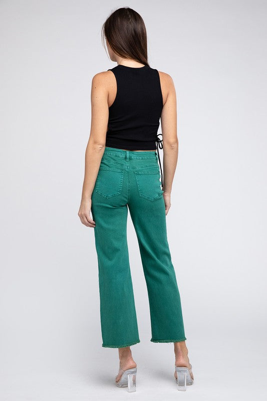 Blue Wide Pant With Black Top