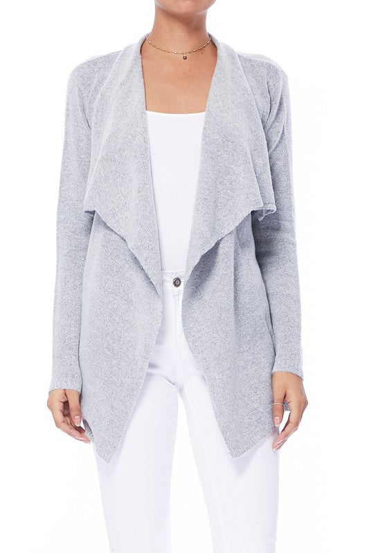 Grey Cape Sweater Cardigan 