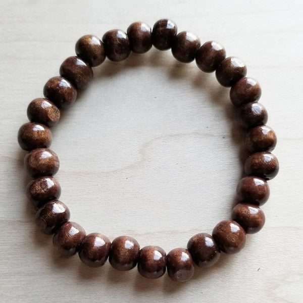 Bracelet Bar -Large Wood Beaded Stretch Boho Bracelet product image