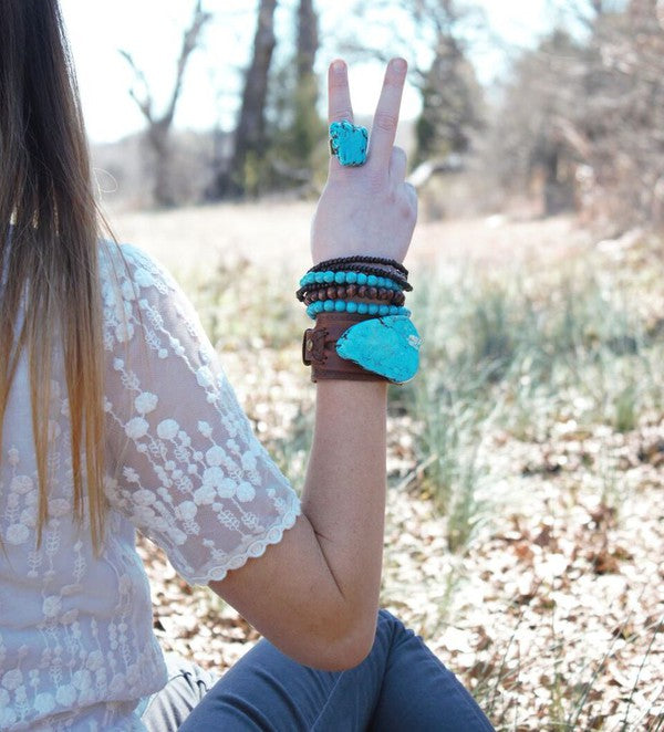 Blue Turquoise Stackable Bracelet product image 2