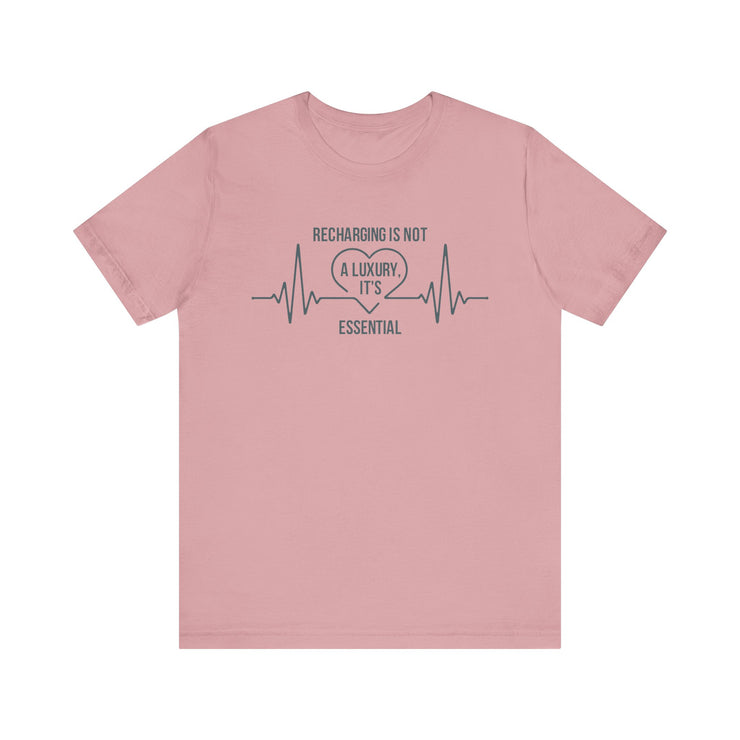 Recharging Essential Unisex Jersey Tee - Relaxed & Refined