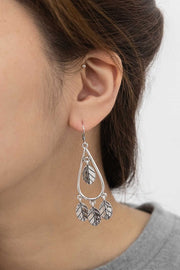 Wind Swept Leaf Earrings