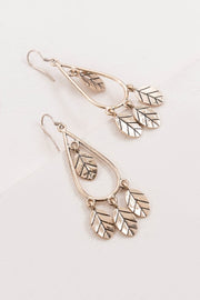 Wind Swept Leaf Earrings