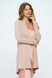 Brushed Knit Draped Cardigan with Cashmere Feel - TA product image 3