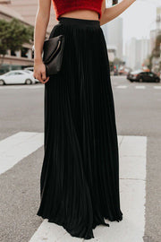 Boho pleated maxi skirt with flowing silhouette and high waist design in lightweight fabric for effortless bohemian style product image 3