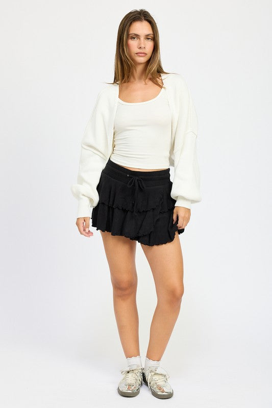  Oversized Cardigan Wrap with Black Skirt product image 9