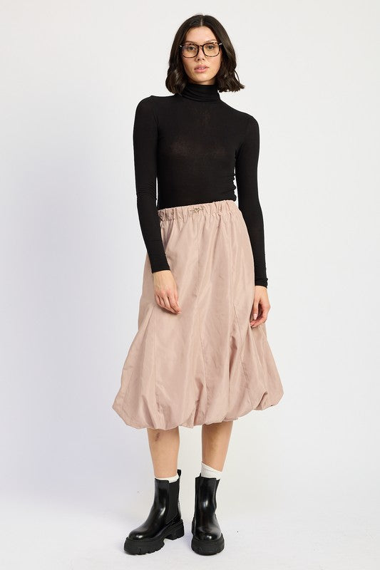 PARACHUTE BUBBLE MIDI SKIRT