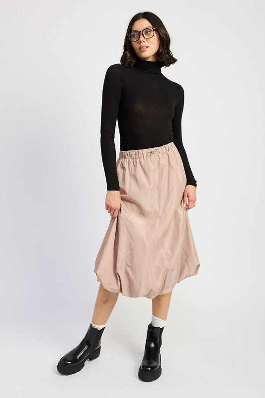 PARACHUTE BUBBLE MIDI SKIRT