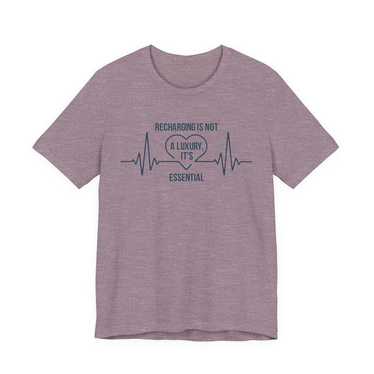 Recharging Essential Unisex Jersey Tee - Relaxed & Refined