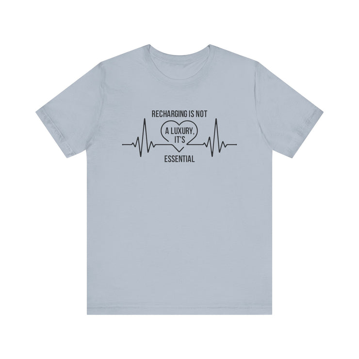 Recharging Essential Unisex Jersey Tee - Relaxed & Refined