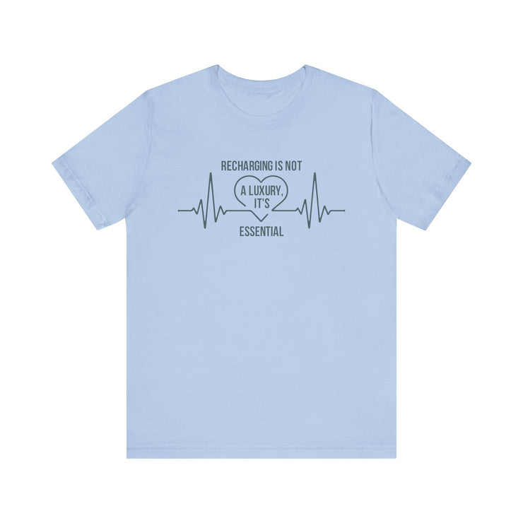 Recharging Essential Unisex Jersey Tee - Relaxed & Refined