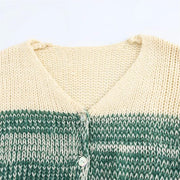 Korean Style Color Blocked Knitted Cardigan product image 7