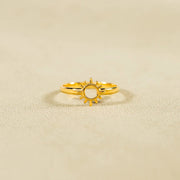 Sun Shape 18K Gold-Plated Ring