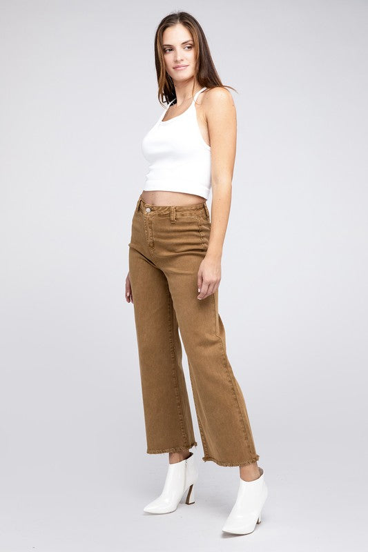 Brown Straight Wide Pants 