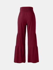 Tied Ruched Wide Leg Pants - Etopikk-fashion boho chic