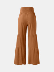 Tied Ruched Wide Leg Pants - Etopikk-fashion boho chic