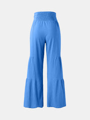 Tied Ruched Wide Leg Pants - Etopikk-fashion boho chic